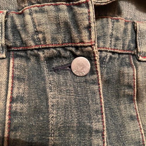 Miss Sixty Denim Jacket Unique Short Cropped with Drawstring Sleeves Size Small Like New
