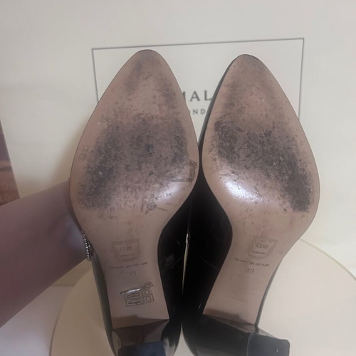 Enric Navarro Black Patent Leather Pumps Size 38 Like New