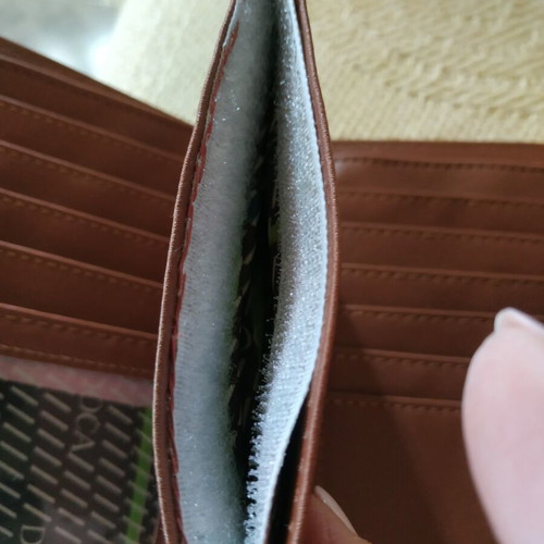Doca women's wallet used, brown with multiple compartments