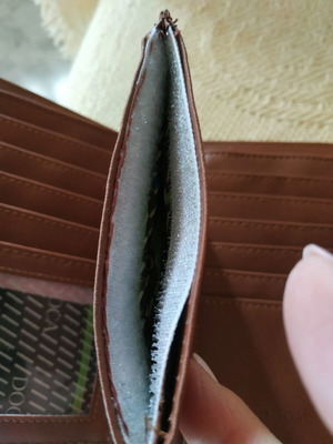 Doca women's wallet used, brown with multiple compartments