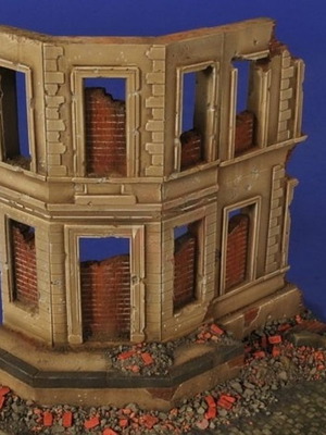 1/35 Ruined House Corner Model Kit new, synthetic plaster