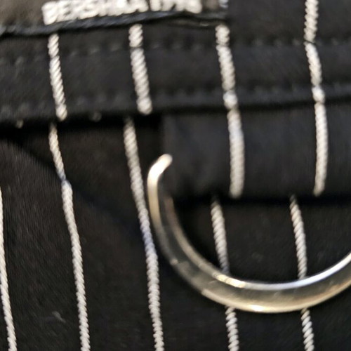 Bershka striped shorts-skirt S like new black white