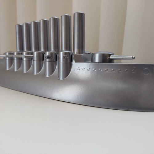 Piraeus Bank commemorative warship model by Takis Kavallieratos