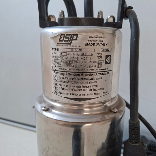OSIP HF 50 GT Inox Submersible Water Pump new, with float switch