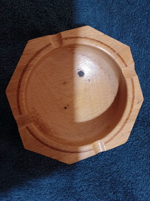 Wooden ashtray Kalavryta used, handmade style