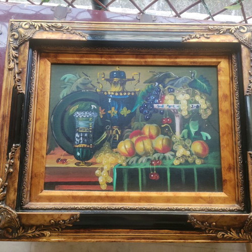 Fruit-themed painting like new, 50x60 cm with frame