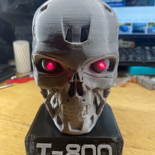 Terminator decorative 3D printed with LED new