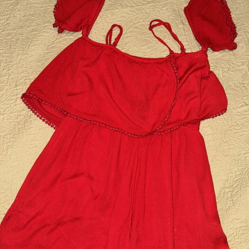 Amisu Red One-Piece Jumpsuit like new, size M