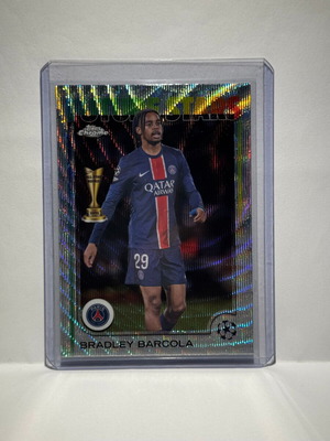 Κάρτα 2024-25 Topps Chrome UCC Bradley Barcola #116 Future Stars Wave Refractor καινούργια