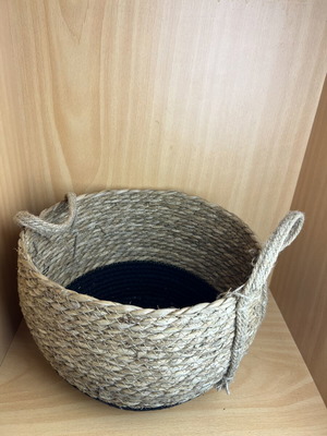 Wicker basket set of 3 with handles