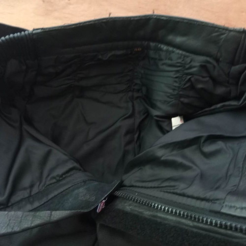 Held leather motorcycle pants used with knee protectors