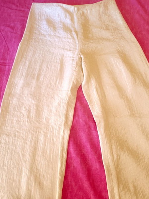 Champagne wide-leg pants and lingerie top set