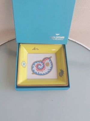 Decorative Bowl by Liana Vourakis New with Coral Motifs