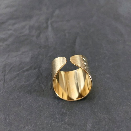 Opening ring new, stainless steel gold-colored