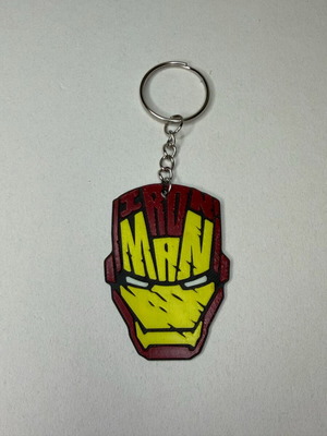 Custom 3D Printed Ironman Keychain new, red and yellow