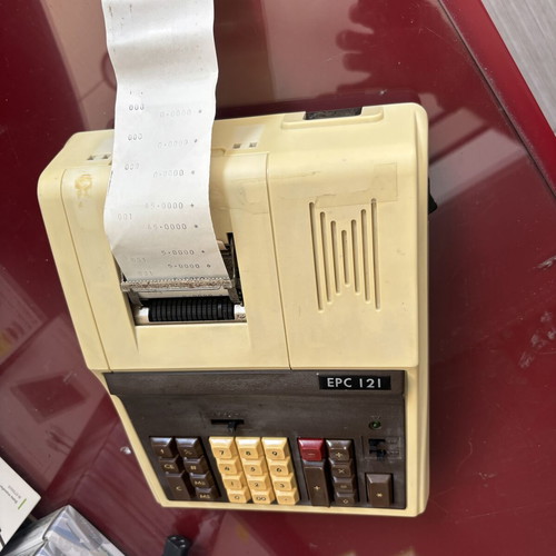 IME EPC 121 printing calculator from 1970s, used, made in Japan