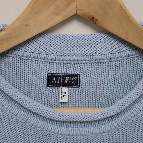 Armani Jeans men's cotton sweater turquoise XL like new