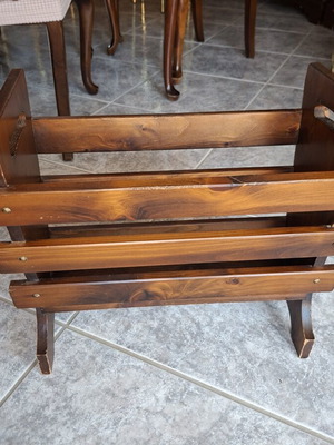 Wooden magazine rack like new