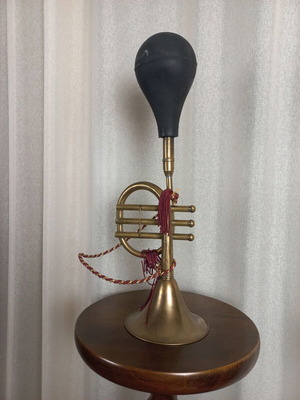 Metal trumpet used, decorative