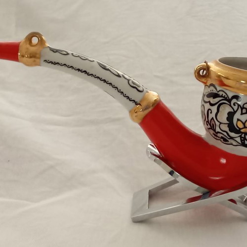 Ceramic souvenir pipe used from Kiev Ukraine