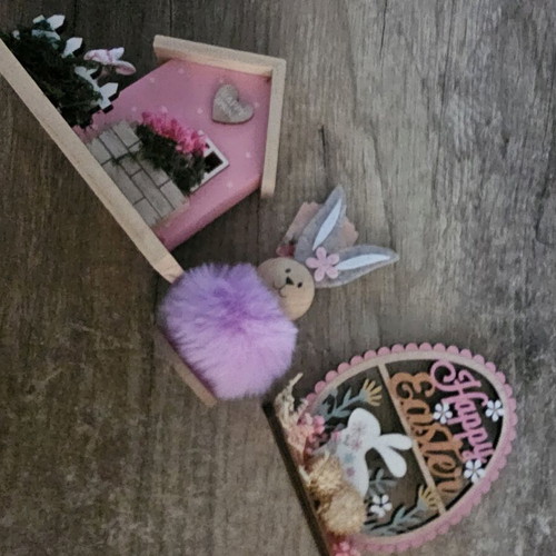 Wooden Easter decorations new, pack of 3 pieces