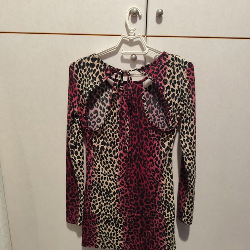 Leopard dress used, size S and M, multicolor