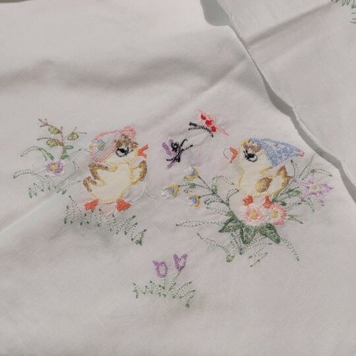 Easter tablecloth like new, cotton 82x82 cm