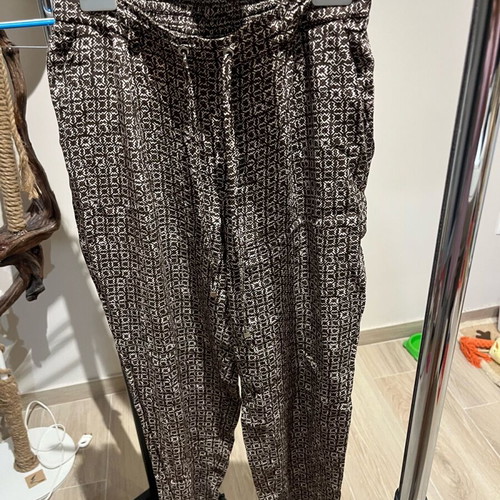 Zara pants palazzo with waist tie like new size M