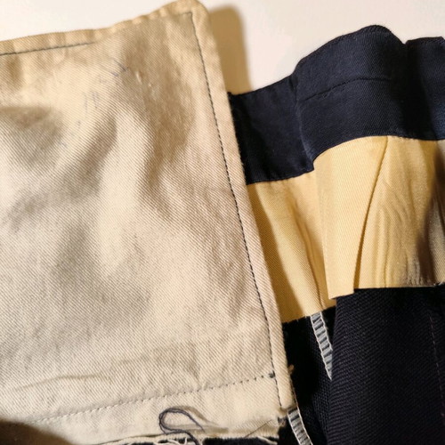 Blue fabric pants used S-M size
