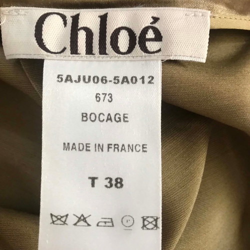 Silk skirt Chloé new, beige and gold, size M 38 10