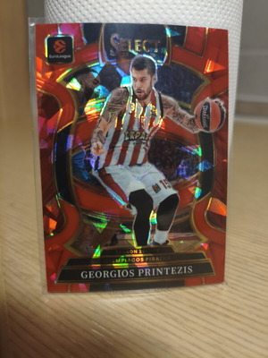 Georgios Printezis Red Crack Concourse Euroleague Select 2025-26 Card new