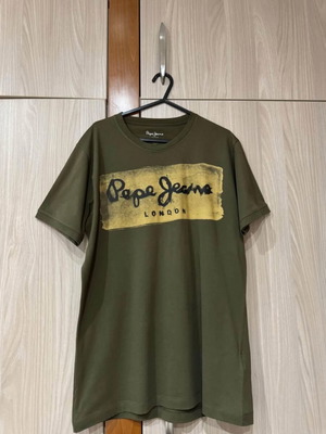 Short-sleeved green blouse Pepe Jeans size L like new