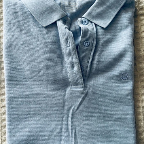 Polo shirt Benetton light blue size M like new