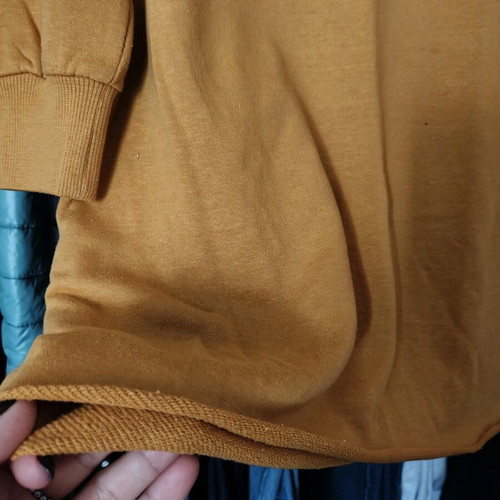 Sweatshirt dress mustard like new, comfortable with pockets