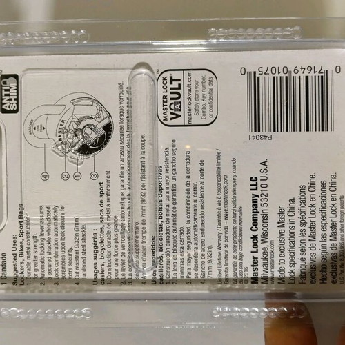 Master Lock steel padlock 38mm new