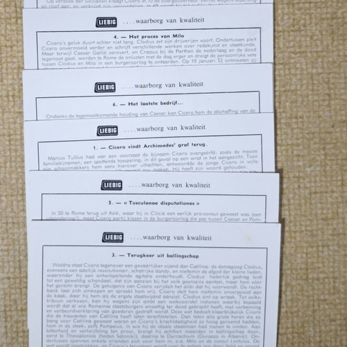 Cicero collectible card set like new, 6 pieces vintage