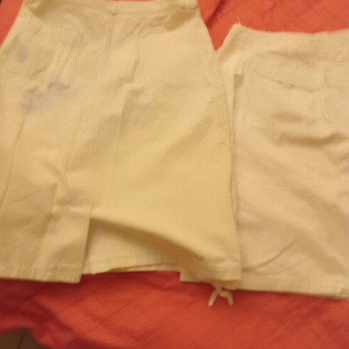 Skirts two large size used, white
