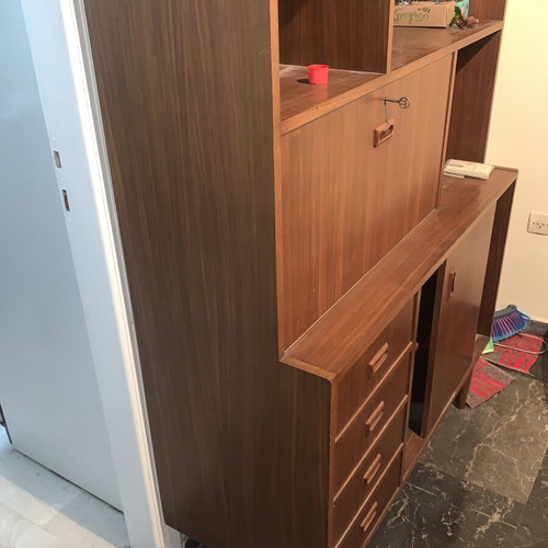 Bookcase made of solid wood used