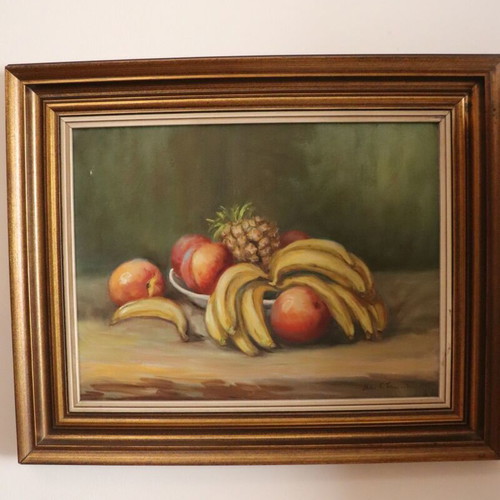 Mitsi Marsellou-Tsimpoukou Still Life Painting with Fruits like new