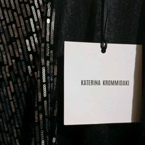 Kimonos oversized sequin Katerina Krommidaki new black silver