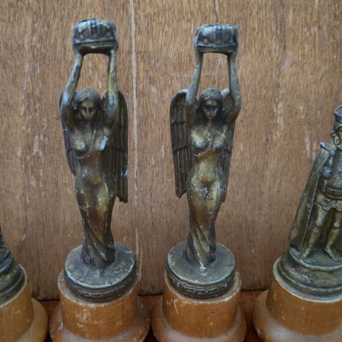 Metal figurines used, vintage set