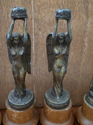 Metal figurines used, vintage set