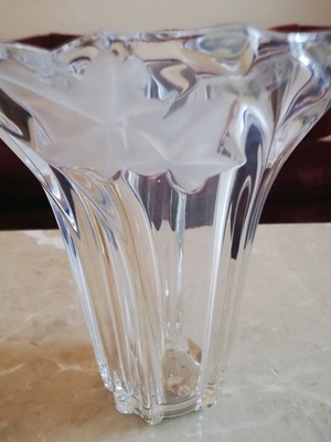 Crystal vase 22 cm like new