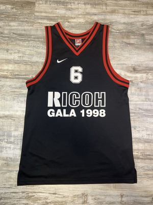 Nike 1998 Ricoh Gala Basketball Jersey Black Red Trim #6 Men's XL