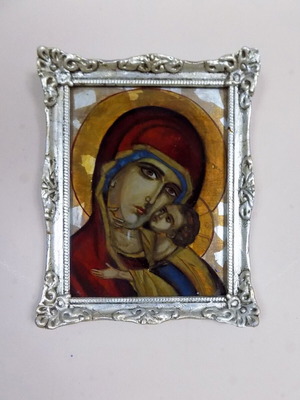 Handmade painting used, hand-painted 17x24cm