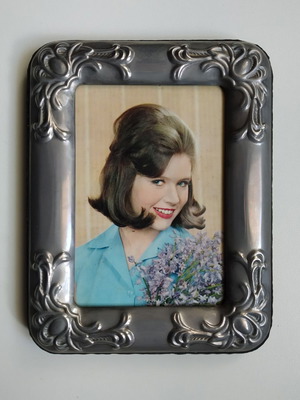 Silver-plated frame 80s used with patina