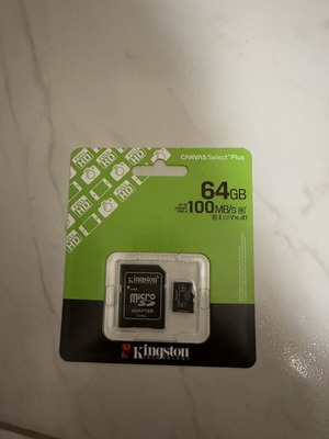 Kingston Canvas Select Plus microSDHC 64GB U1 V10 A1 UHS-I 100MB/s καινούργιο με αντάπτορα