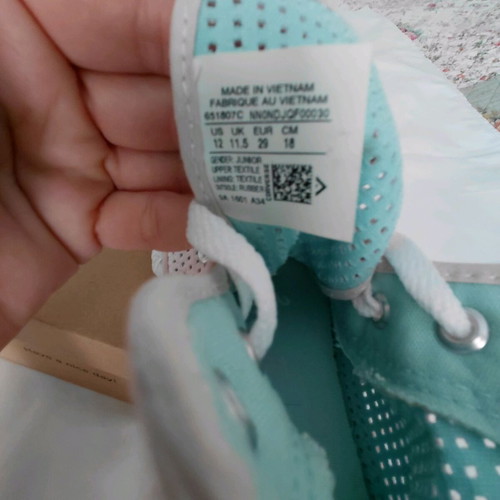Converse boots new, size 29, pink with perforated design