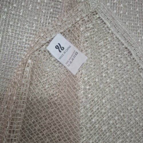 Modern curtain net ready to hang, like new, ivory color