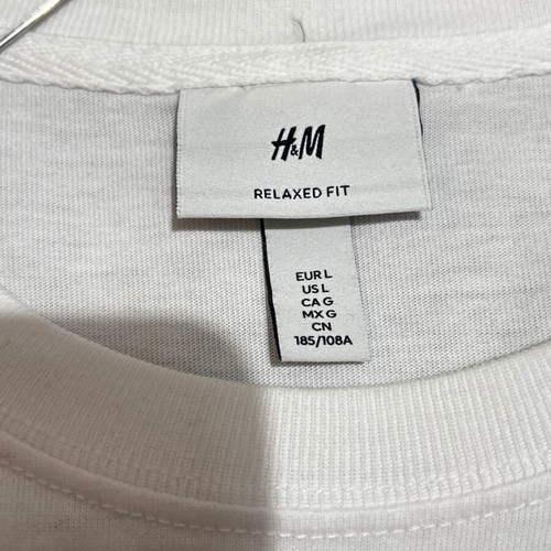 H&M White Long-Sleeve Shirt Like New, Size L